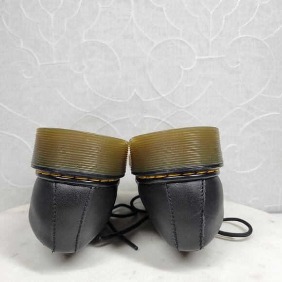 Dr Martens Derby Shoes Kids 2 Black Leather Lace Up‎ Chunky - Picture 13 of 15